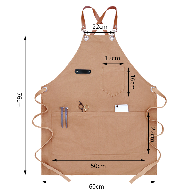 Woodworking Overalls - Wytrzymały, gruby fartuch płócienny, wodoodporny, z