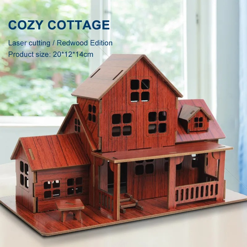 Woodworking Game - Drewniane puzzle 3D GamesCozy Cottage DIY