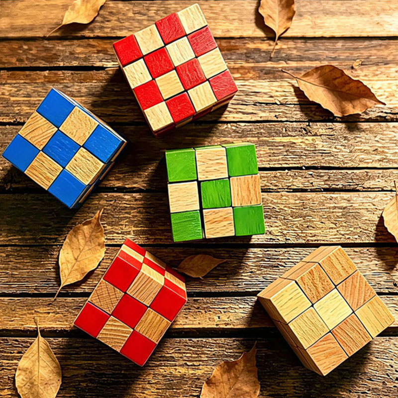 Woodworking Game - Kwadratowa Kostka Węża - Drewniane Łamigłówki