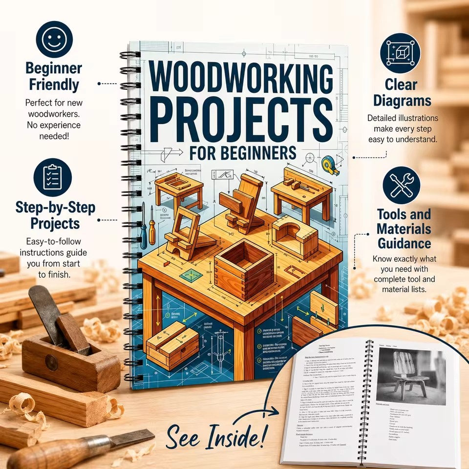 Woodworking Ideas For Adults - Przyjazne dla początkujących łatwe plany stolarskie,