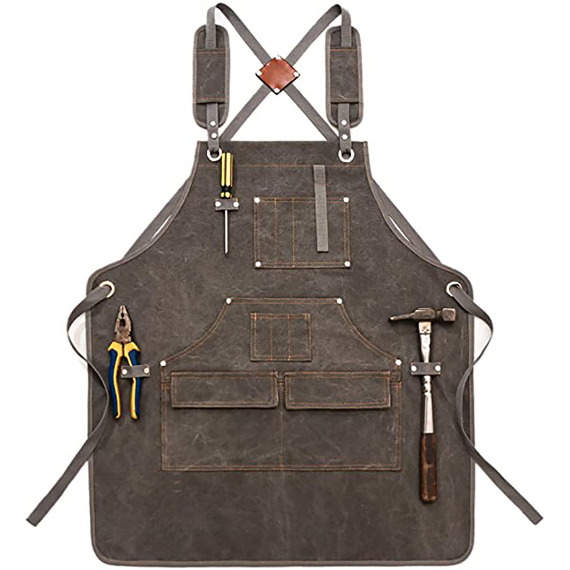 Woodworking Overalls - Prosty, gruby fartuch z płótna z