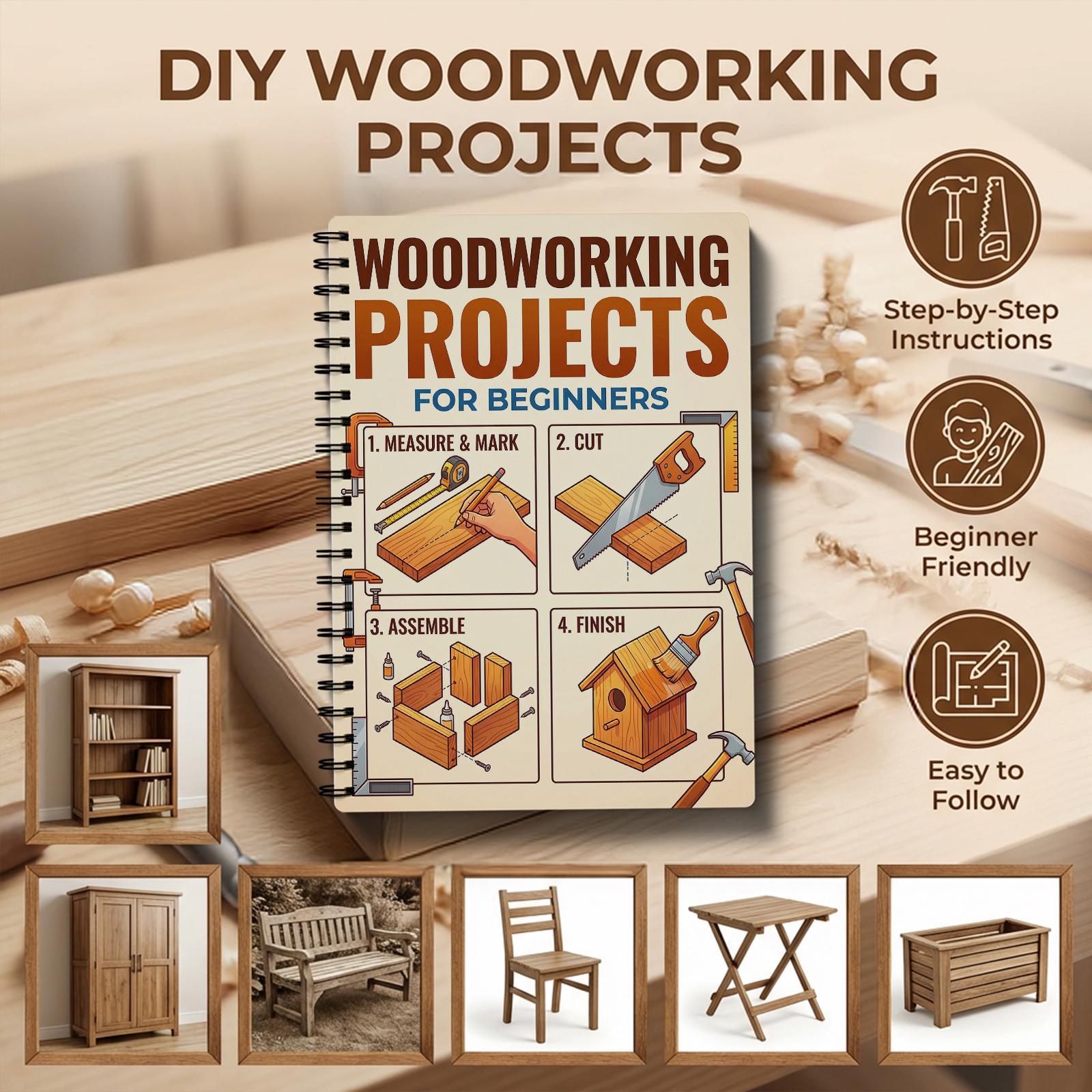 Woodworking Book - Książka o obróbce drewna dla początkujących: