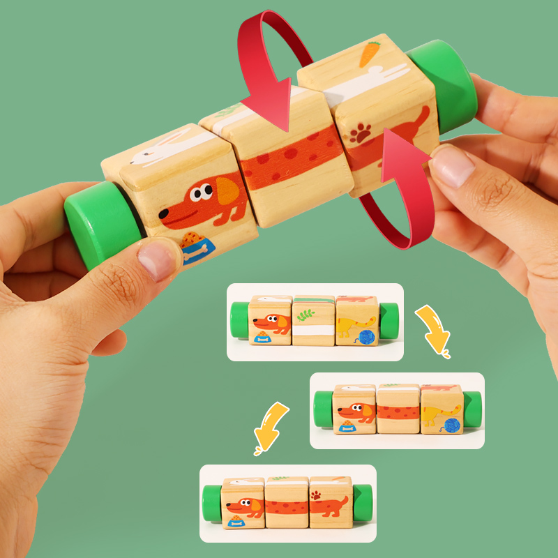 1 szt. Drewniana obrotowa ukła – Woodworking Game recenzja i cena