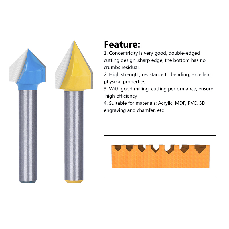 XCAN V Groove Bit 60/90 stopni – Router Bits For Woodworking recenzja i cena