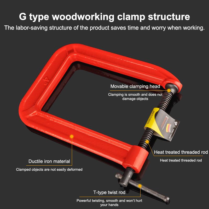 Zacisk G, zacisk C o głębokim  – Woodworking Clamp recenzja i cena
